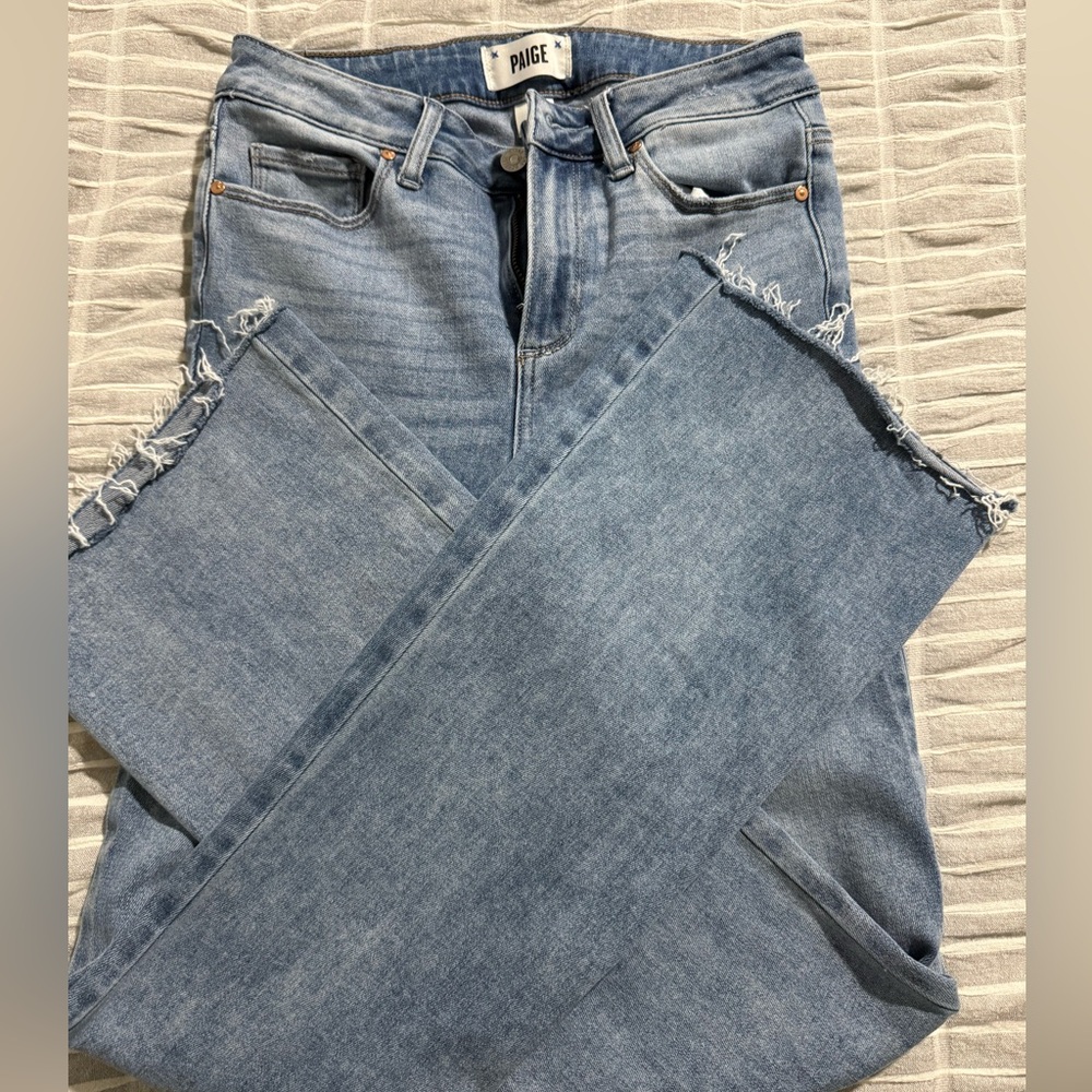 PAIGE Women's hi rise Laurel Canyon with Frayed Hem